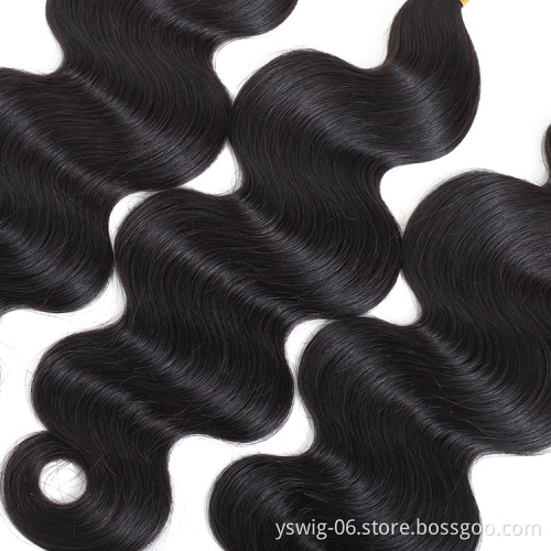 Wholesale 1B Body Wave Raw Brazilian Human Hair Weave 10A Grade Virgin Brazilian Hair Bundle for Black Woman
